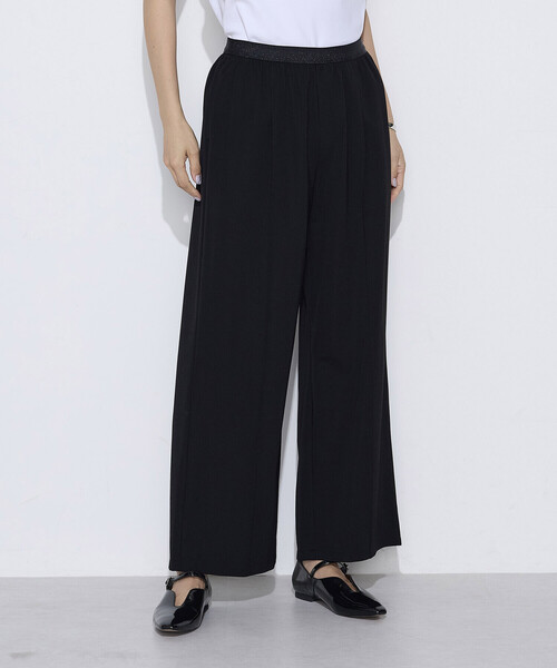 COMME CA（コムサ）の「コンパクトハリジャージー ワイドパンツ（その他パンツ・レディース・グレイッシュベージュ/ブラック/チャコール・9号/7号/11号）」の2枚目の写真