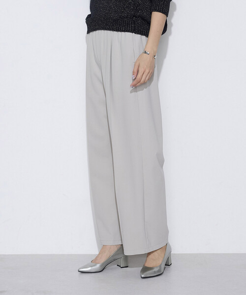 COMME CA（コムサ）の「コンパクトハリジャージー ワイドパンツ（その他パンツ・レディース・グレイッシュベージュ/ブラック/チャコール・9号/7号/11号）」の12枚目の写真