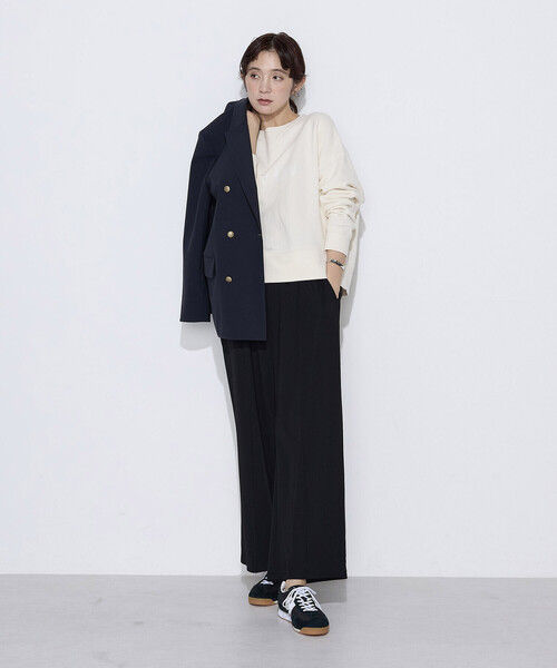 COMME CA（コムサ）の「コンパクトハリジャージー ワイドパンツ（その他パンツ・レディース・グレイッシュベージュ/ブラック/チャコール・9号/7号/11号）」の14枚目の写真