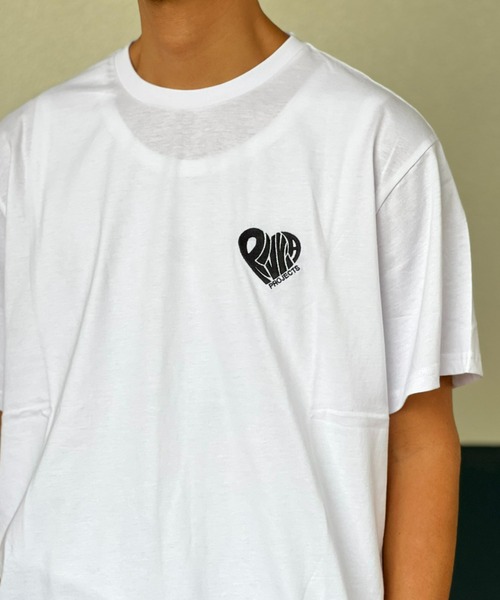 Rivvia PROJECTS(リヴィアプロジェクツ)の「【Rivvia PROJECTS】RV HEART T-SHIRT(Tシャツ/カットソー・メンズ・ブラック×ホワイト/ホワイト×ブラック/ホワイト×レッド・LARGE/X-LARGE/MEDIUM)」の7枚目の写真