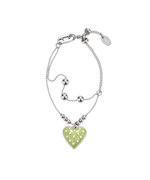 NFF（エヌエフエフ）の「dot heart bracelet-olive（ブレスレット）」