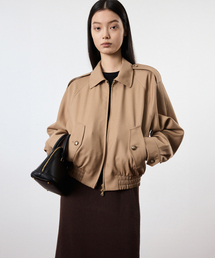 TNGT（ティーエヌジーティー）の「W Wool Blouson Short Jumper (Beige) TNJU6E108I2（MA-1）」