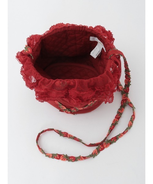 PINK HOUSE（ピンクハウス）の「オリジナル苺ブレードレース使いポシェット（ショルダーバッグ・レディース・ブラック/ミント/レッド/ホワイト・フリー）」の12枚目の写真