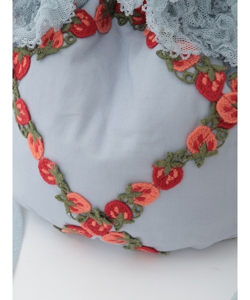 PINK HOUSE（ピンクハウス）の「オリジナル苺ブレードレース使いポシェット（ショルダーバッグ・レディース・ブラック/ミント/レッド/ホワイト・フリー）」の17枚目の写真