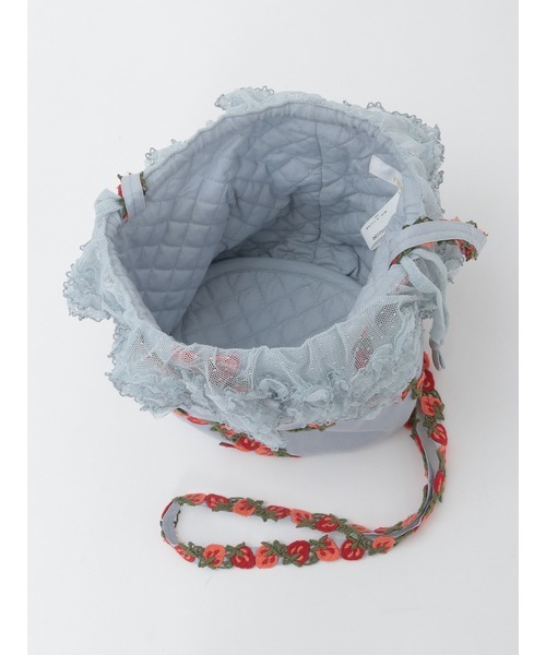 PINK HOUSE（ピンクハウス）の「オリジナル苺ブレードレース使いポシェット（ショルダーバッグ・レディース・ブラック/ミント/レッド/ホワイト・フリー）」の18枚目の写真