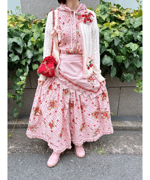 PINK HOUSE（ピンクハウス）の「オリジナル苺ブレードレース使いポシェット（ショルダーバッグ・レディース・ブラック/ミント/レッド/ホワイト・フリー）」の22枚目の写真