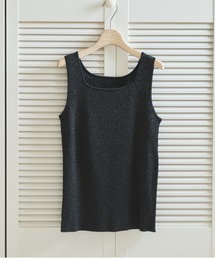 Doux archives（ドゥアルシーヴ）の「２WAYラメスクエアノースリニットPO（Tシャツ/カットソー・レディース）」