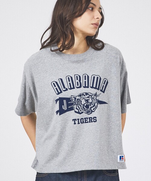 Russell Athletic(ラッセルアスレティック)の「【RUSSELL×JACKSON MATISSE】Tri-Blend Jersey ALABAMA Tee / Tri-BlendジャージーアラバマTシャツ(Tシャツ/カットソー・レディース・ネイビー/グレー・フリー)」の2枚目の写真