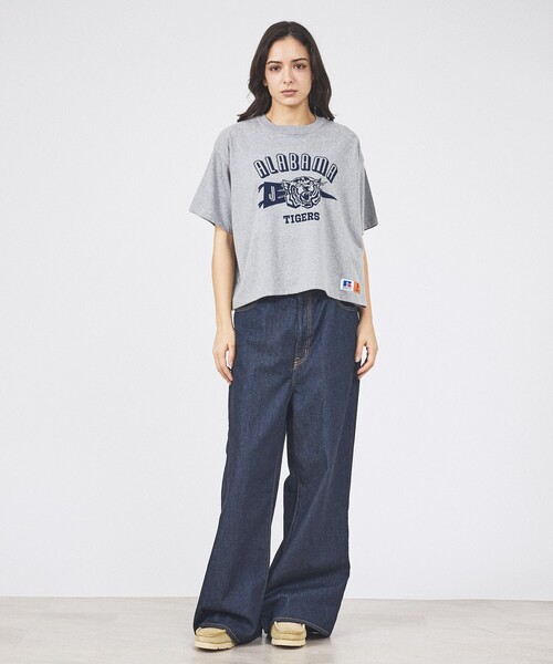 Russell Athletic(ラッセルアスレティック)の「【RUSSELL×JACKSON MATISSE】Tri-Blend Jersey ALABAMA Tee / Tri-BlendジャージーアラバマTシャツ(Tシャツ/カットソー・レディース・ネイビー/グレー・フリー)」の9枚目の写真