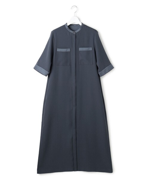 ICB(アイシービー)の「FluidBackSatin シャツワンピース(ワンピース・レディース・グレー系/ブラック系・6/4/2)」の12枚目の写真