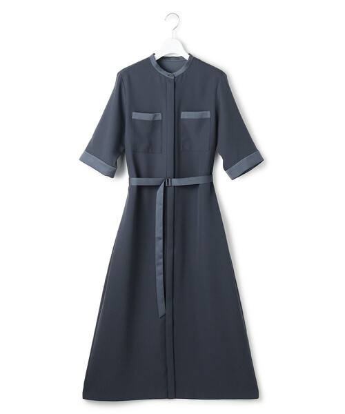ICB(アイシービー)の「FluidBackSatin シャツワンピース(ワンピース・レディース・グレー系/ブラック系・6/4/2)」の13枚目の写真