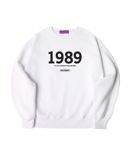 NUHABIT（ニューハビット）の「N/H 1989 LOGO オーバーサイズ スウェット (SOM4-1NH7098)（スウェット・メンズ・アイボリー/ブラック/グレー/ホワイト/ライトグレー/ネイビー・MEDIUM/LARGE/X-LARGE）」の2枚目の写真