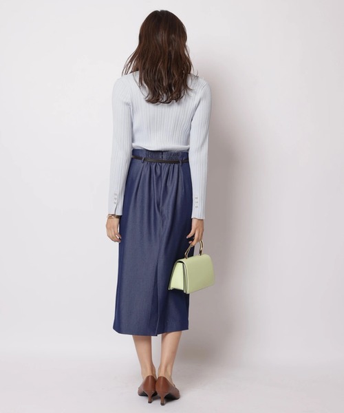 JUSGLITTY(ジャスグリッティー)の「ベルト付タイトスカート(スカート・レディース・ネイビー・2/1/0)」の6枚目の写真