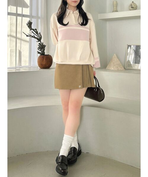 dazzlin（ダズリン）の「【≠ME 谷崎早耶コラボ】ポロライクラインスウェット（スウェット・レディース・ネイビー/ピンク/ブルー・FREE）」の13枚目の写真