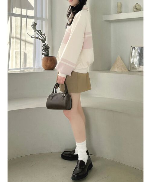 dazzlin（ダズリン）の「【≠ME 谷崎早耶コラボ】ポロライクラインスウェット（スウェット・レディース・ネイビー/ピンク/ブルー・FREE）」の14枚目の写真