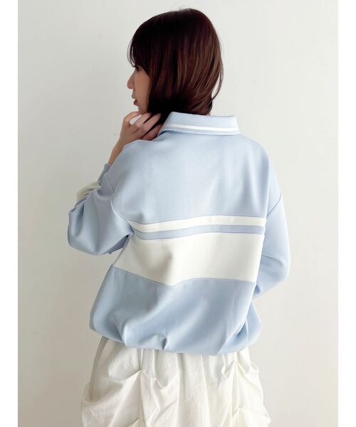 dazzlin（ダズリン）の「【≠ME 谷崎早耶コラボ】ポロライクラインスウェット（スウェット・レディース・ネイビー/ピンク/ブルー・FREE）」の16枚目の写真