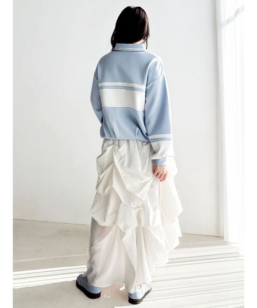 dazzlin（ダズリン）の「【≠ME 谷崎早耶コラボ】ポロライクラインスウェット（スウェット・レディース・ネイビー/ピンク/ブルー・FREE）」の18枚目の写真