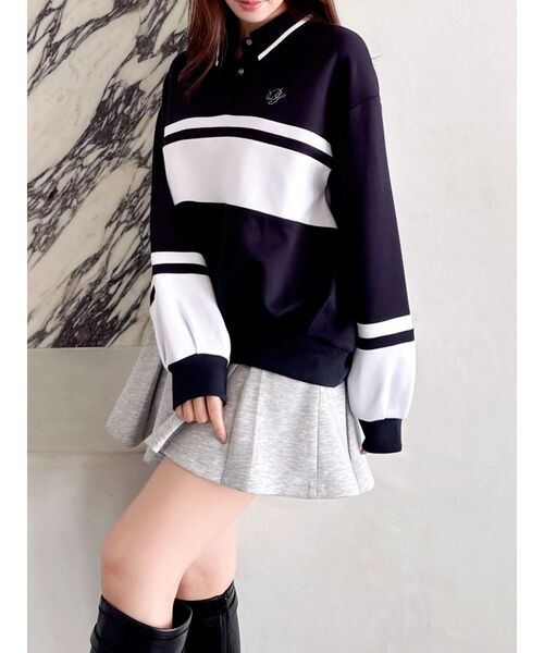 dazzlin（ダズリン）の「【≠ME 谷崎早耶コラボ】ポロライクラインスウェット（スウェット・レディース・ネイビー/ピンク/ブルー・FREE）」の21枚目の写真