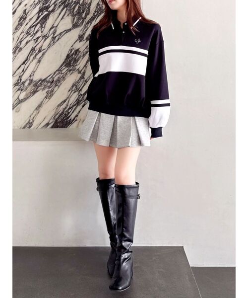 dazzlin（ダズリン）の「【≠ME 谷崎早耶コラボ】ポロライクラインスウェット（スウェット・レディース・ネイビー/ピンク/ブルー・FREE）」の22枚目の写真