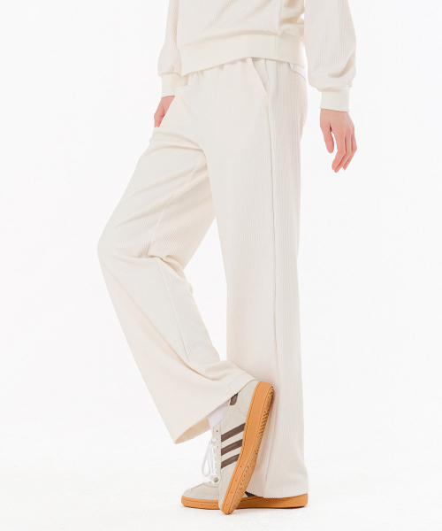 CHASECULT（チェイスカルト）の「レディースリブワイドバンディングパンツ-FARG7264B0A（スウェットパンツ・レディース・アイボリー・67/70/76）」の3枚目の写真