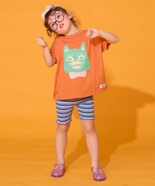 MARKEY'S(マーキーズ)の「サキソメボーダーバイカーパンツ(その他パンツ・キッズ・ブラウン/ラベンダー/ネイビー・120/110/100/150/140/130/90/80)」の6枚目の写真