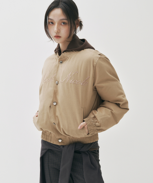 NICK&NICOLE(ニックアンドニコール)の「SHIRRING PADDING JUMPER_BEIGE(ダウンジャケット/コート・レディース・その他・FREE)」の2枚目の写真