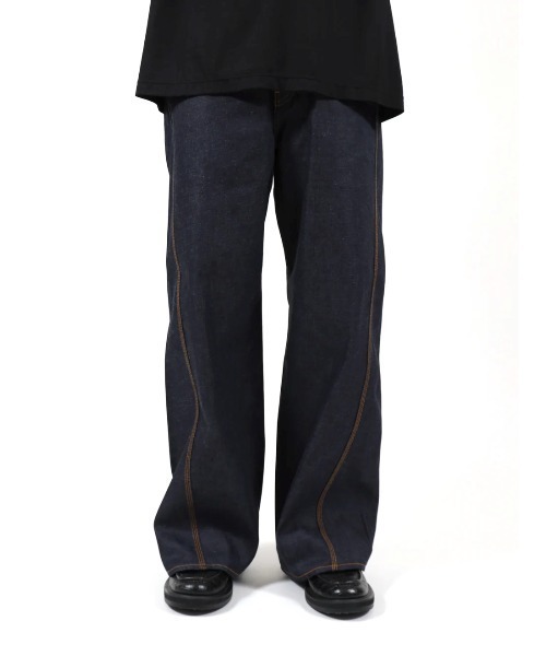 Jieda(ジエダ)の「3D WORK DENIM(デニムパンツ・メンズ・インディゴブルー・2/1)」の2枚目の写真