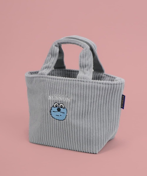 BAYBLO(ベイブロ)の「(SK) PUPPETSUNSUN(パペットスンスン) トートバッグ ランチバッグ 保温 保冷 かわいい おしゃれ ランチトートバッグ 保冷バッグ 保冷バック お弁当 ランチ 保冷トート バッグ トートバック 自立 チャック付き 大きめ 小さめ レディース メンズ キッズ 子供 カバン 鞄 お弁当入れ(ハンドバッグ・レディース・グレー・ONE SIZE)」の2枚目の写真