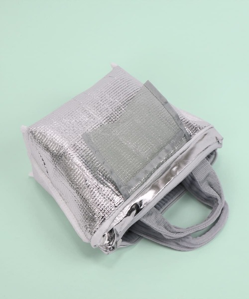 BAYBLO(ベイブロ)の「(SK) PUPPETSUNSUN(パペットスンスン) トートバッグ ランチバッグ 保温 保冷 かわいい おしゃれ ランチトートバッグ 保冷バッグ 保冷バック お弁当 ランチ 保冷トート バッグ トートバック 自立 チャック付き 大きめ 小さめ レディース メンズ キッズ 子供 カバン 鞄 お弁当入れ(ハンドバッグ・レディース・グレー・ONE SIZE)」の8枚目の写真