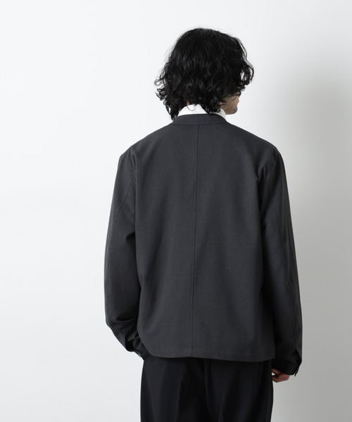 NANO universe（ナノユニバース）の「TR シングルライダースブルゾン（ブルゾン・メンズ・チャコール/ダークネイビー・S/M/L）」の5枚目の写真