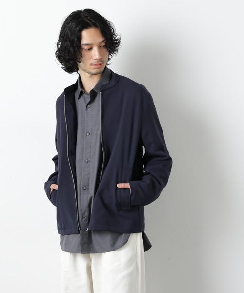 NANO universe（ナノユニバース）の「TR シングルライダースブルゾン（ブルゾン・メンズ・チャコール/ダークネイビー・S/M/L）」の10枚目の写真