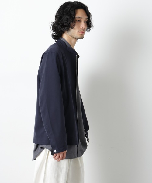 NANO universe（ナノユニバース）の「TR シングルライダースブルゾン（ブルゾン・メンズ・チャコール/ダークネイビー・S/M/L）」の11枚目の写真