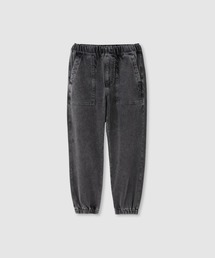 NAVY | 【NAVY SARARI /ネイビー サラリ】 キッズ ニットデニム ベーカーポケット ジョガーパンツ 冷感 ストレッチ性(デニムパンツ)