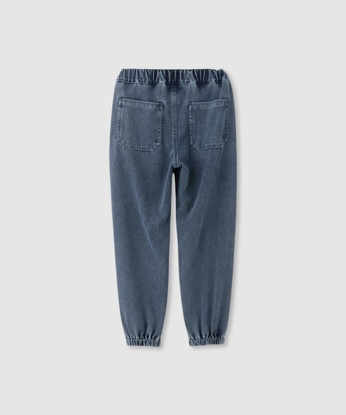 NAVY（ネイビー）の「【NAVY SARARI  /ネイビー サラリ】 キッズ ニットデニム ベーカーポケット ジョガーパンツ 冷感 ストレッチ性（デニムパンツ・キッズ・ブラック/ネイビー・130cm/140cm/150cm/160cm）」の7枚目の写真