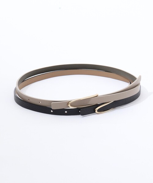 NOLLEY’S（ノーリーズ）の「スリムフックリバーシブルベルト12（ベルト・レディース・ブラック系その他/ベージュ系その他・FREE）」の3枚目の写真