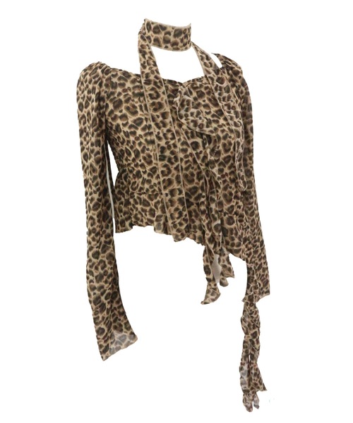 tinkerend(ティンカーエンド)の「Random Frill Leopard Print Blouse / ランダムフリルレオパードプリントブラウス(シャツ/ブラウス・レディース・レオパード・FREE)」の14枚目の写真