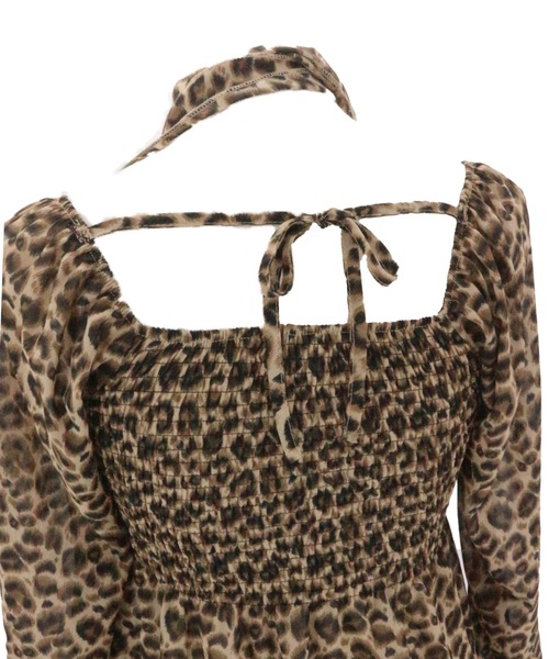 tinkerend(ティンカーエンド)の「Random Frill Leopard Print Blouse / ランダムフリルレオパードプリントブラウス(シャツ/ブラウス・レディース・レオパード・FREE)」の13枚目の写真
