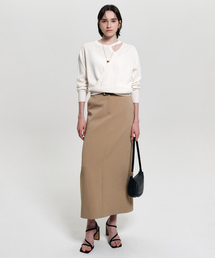 カリナウールレイヤードニット_アイボリー / KARINA WOOL LAYERED KNIT_IVORY