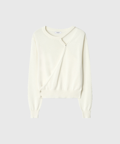 LOOKAST(ルックキャスト)の「カリナウールレイヤードニット_アイボリー / KARINA WOOL LAYERED KNIT_IVORY(ニット/セーター・レディース・アイボリー・ONE)」の3枚目の写真
