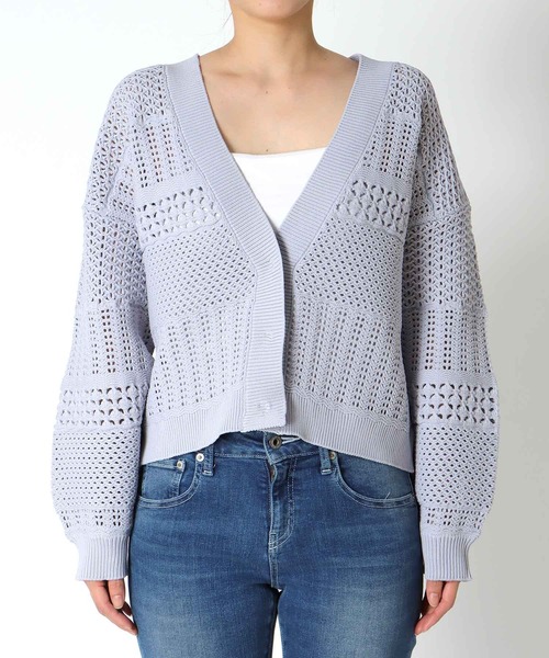 Jines（ジネス）の「かぎ針カーディガン（カーディガン/ボレロ・レディース・ホワイト/グレー/ブラック・38）」の11枚目の写真