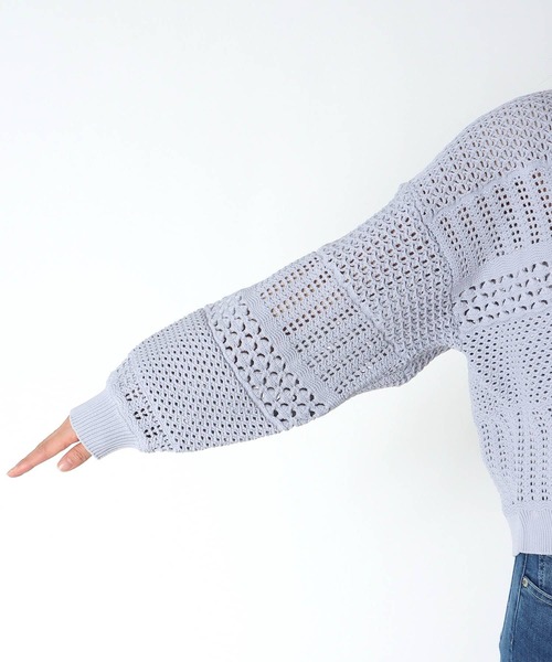 Jines（ジネス）の「かぎ針カーディガン（カーディガン/ボレロ・レディース・ホワイト/グレー/ブラック・38）」の15枚目の写真