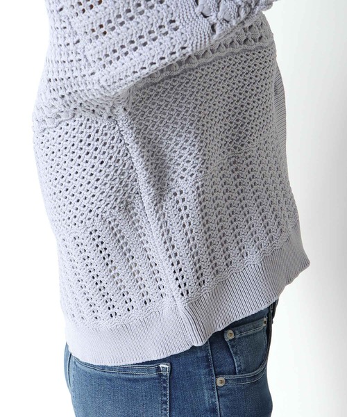 Jines（ジネス）の「かぎ針カーディガン（カーディガン/ボレロ・レディース・ホワイト/グレー/ブラック・38）」の16枚目の写真