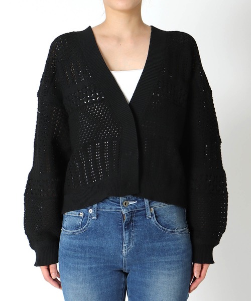 Jines（ジネス）の「かぎ針カーディガン（カーディガン/ボレロ・レディース・ホワイト/グレー/ブラック・38）」の20枚目の写真