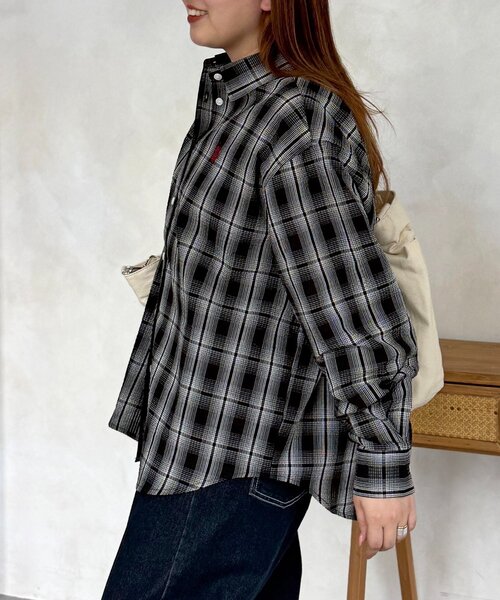 U.S. POLO ASSN.(ユーエスポロアッスン)の「【U.S. POLO ASSN.】シアサッカー長袖シャツ(シャツ/ブラウス・レディース・アイボリー/ブラック/ブルー/レッド・FREE)」の15枚目の写真