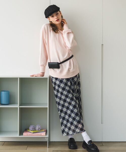 RETRO GIRL（レトロガール）の「ワンショルスウェット（スウェット・レディース・ナチュラル/ホワイト系その他/ピンク・FREE）」の6枚目の写真