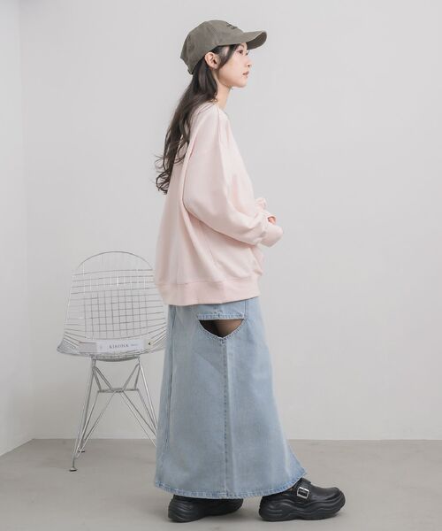 RETRO GIRL（レトロガール）の「ワンショルスウェット（スウェット・レディース・ナチュラル/ホワイト系その他/ピンク・FREE）」の15枚目の写真
