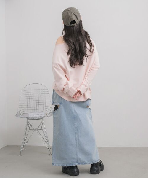 RETRO GIRL（レトロガール）の「ワンショルスウェット（スウェット・レディース・ナチュラル/ホワイト系その他/ピンク・FREE）」の16枚目の写真