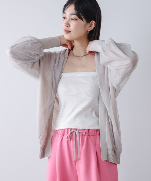 Bou Jeloud（ブージュルード）の「チュールドッキングカーディガン（カーディガン/ボレロ・レディース・ブラック/ライトブルー/ライトグレー・FREE）」の7枚目の写真