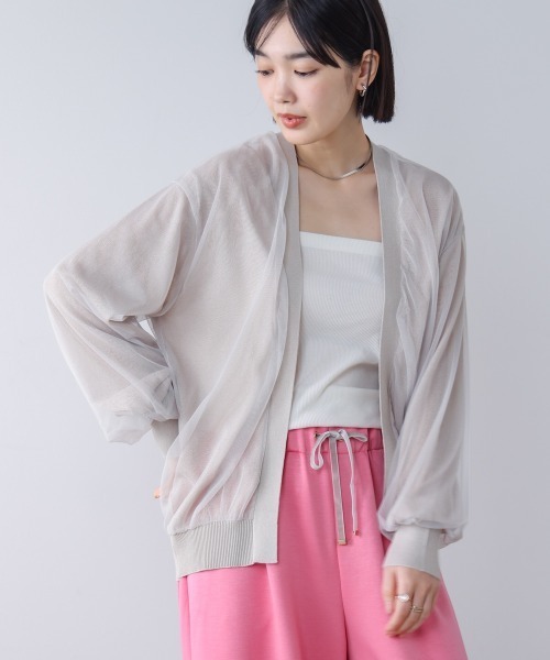 Bou Jeloud（ブージュルード）の「チュールドッキングカーディガン（カーディガン/ボレロ・レディース・ブラック/ライトブルー/ライトグレー・FREE）」の10枚目の写真