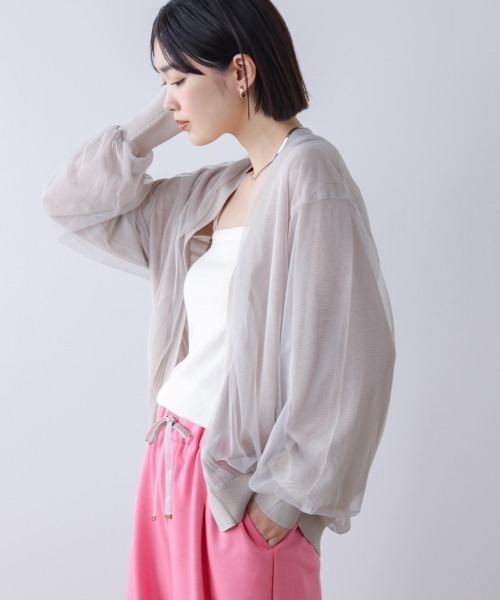 Bou Jeloud（ブージュルード）の「チュールドッキングカーディガン（カーディガン/ボレロ・レディース・ブラック/ライトブルー/ライトグレー・FREE）」の12枚目の写真